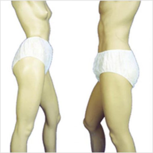 Disposable Unisex Briefs posed on manikins