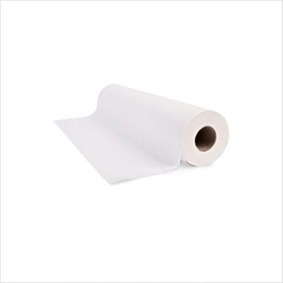 disposable white paper couch roll 2ply 50cm wide 40m long