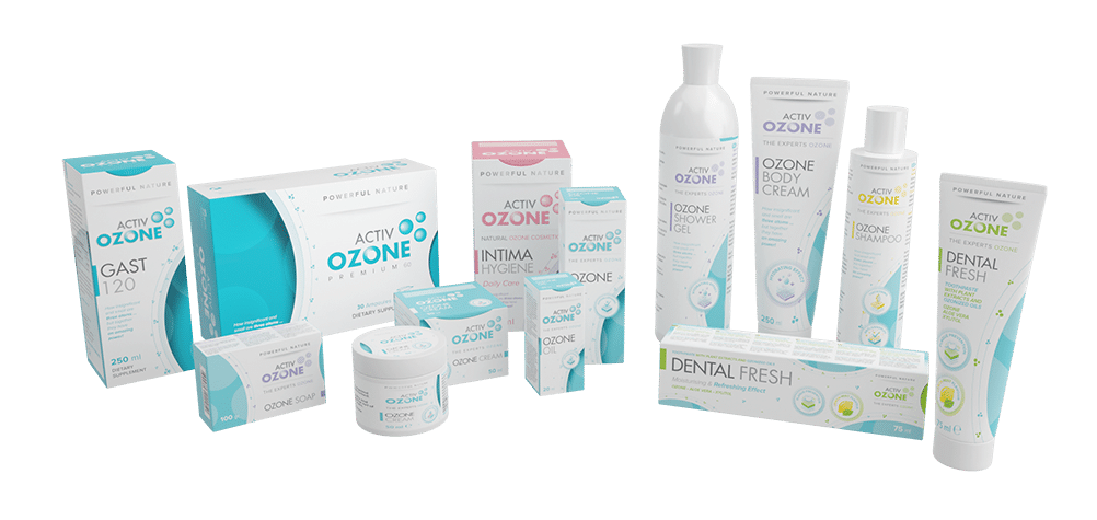 A selection of Careline Ozonated Oils and Creams